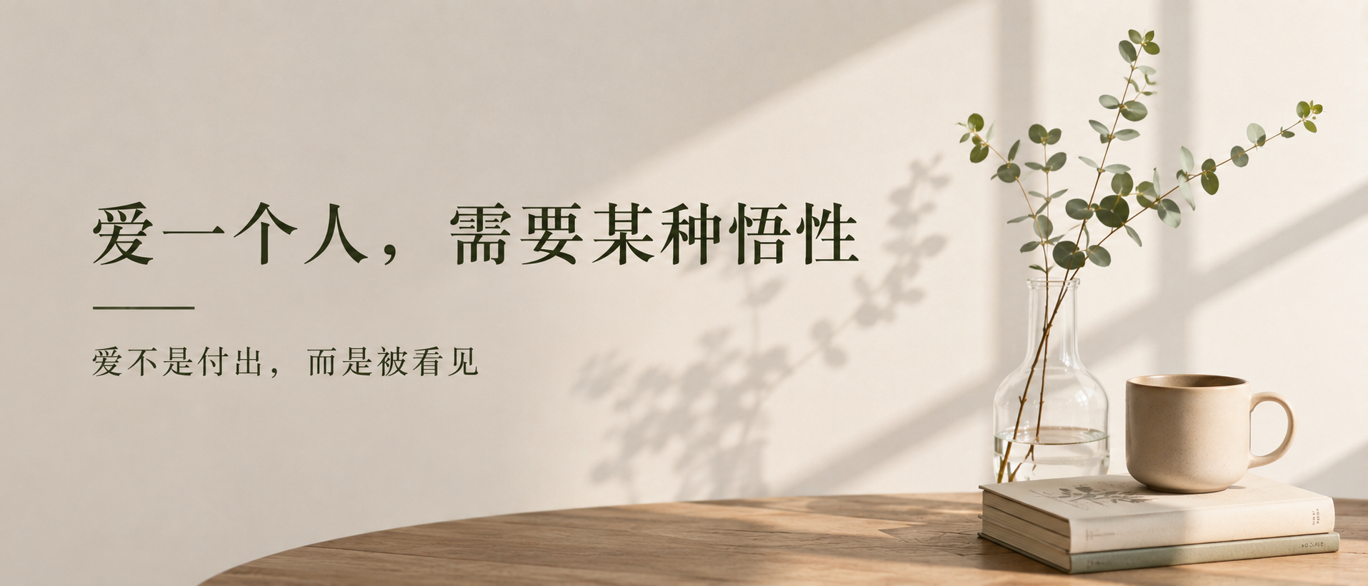 爱一个人，需要某种悟性